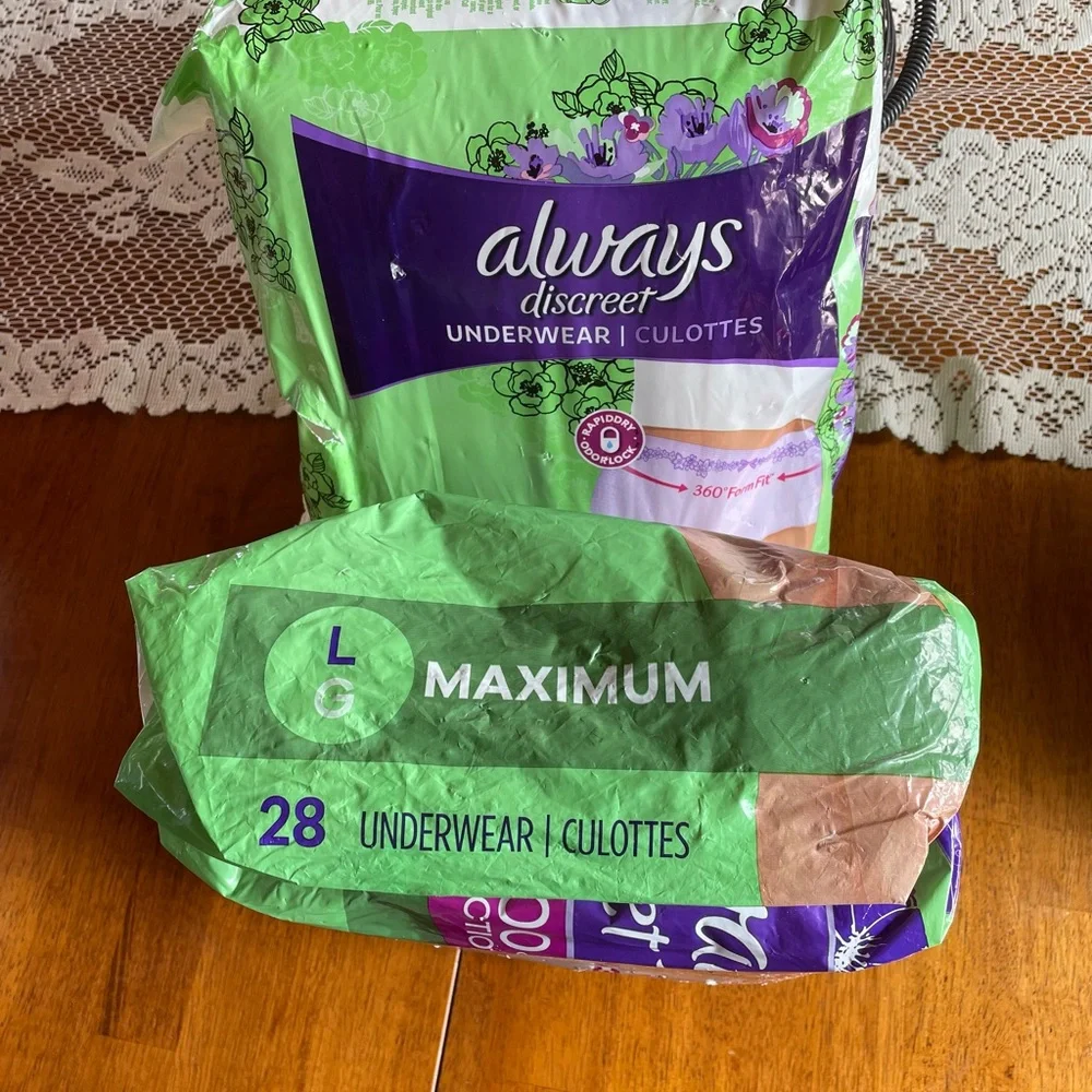 Always Discreet Underwear for incontinence size Large. 360 Form Fit. New - Picture 1 of 6